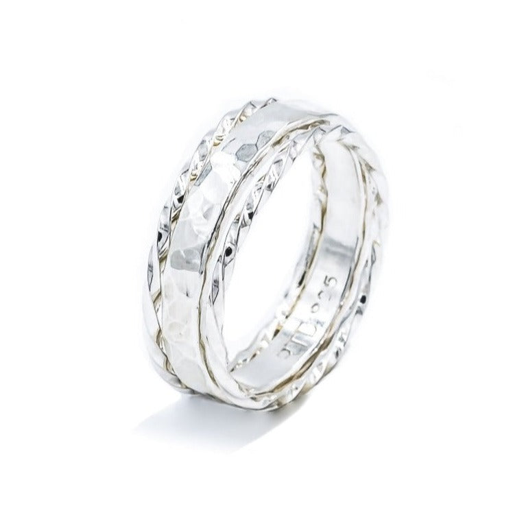 Set of 3 Stackable Sterling Silver Rings