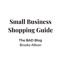 Small business shopping guide mention on the Brooke Allison BAD Blog
