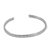 Textured sterling silver cuff bracelet