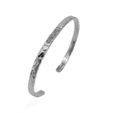 Textured sterling silver cuff bracelet