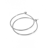 Extra small 1 inch sterling silver hoop earrings
