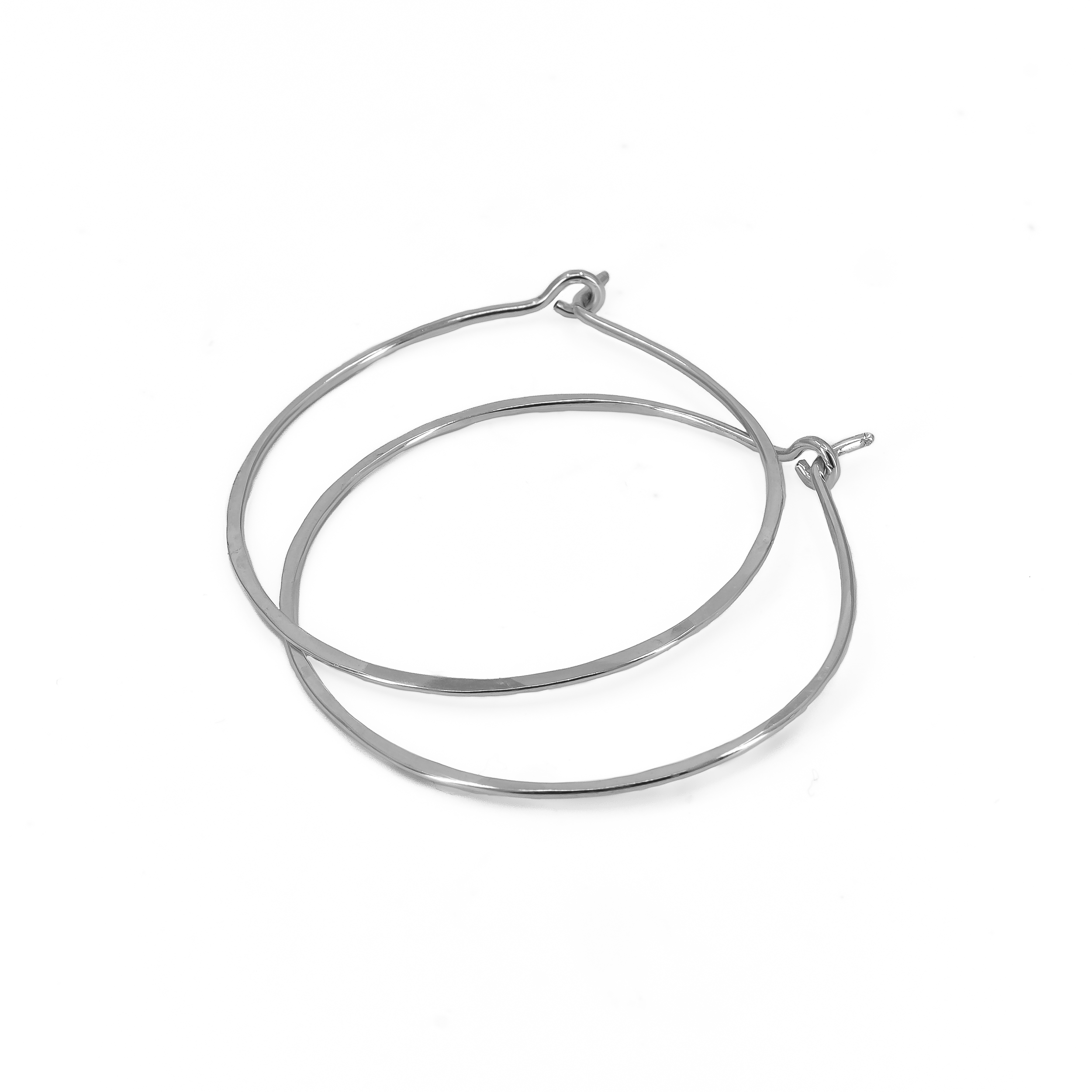 Extra small 1 inch sterling silver hoop earrings
