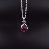 Small teardrop cantera opal pendant in sterling silver