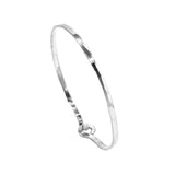 thin stackable sterling silver hinged bangle bracelet