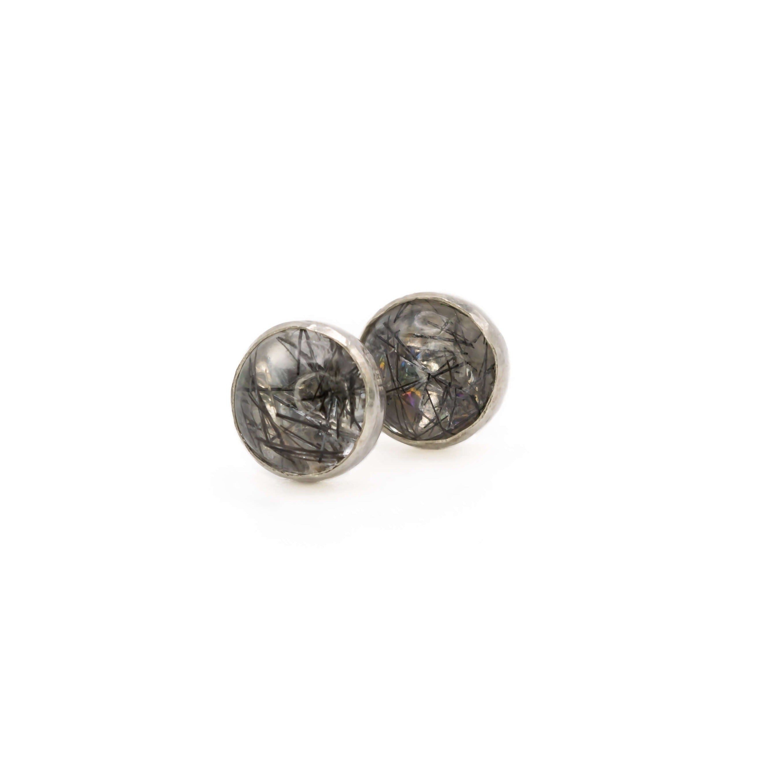 Rutilated_quartz_sterling_silver_stud_earrings