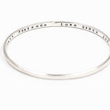 The Virtues - Hand Stamped Sterling Silver Bangle Bracelet