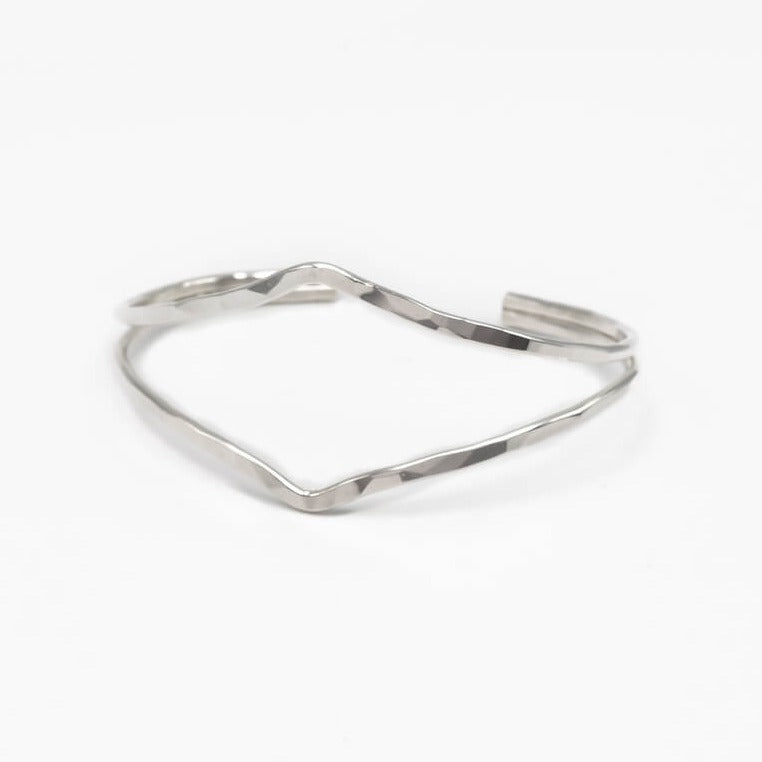 Modern Sterling silver Chevron Cuff Bracelet