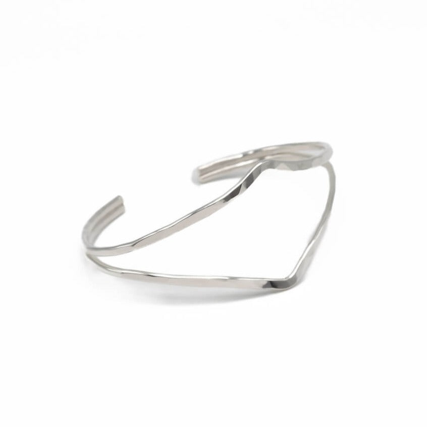 Sterling silver Chevron Cuff Bracelet
