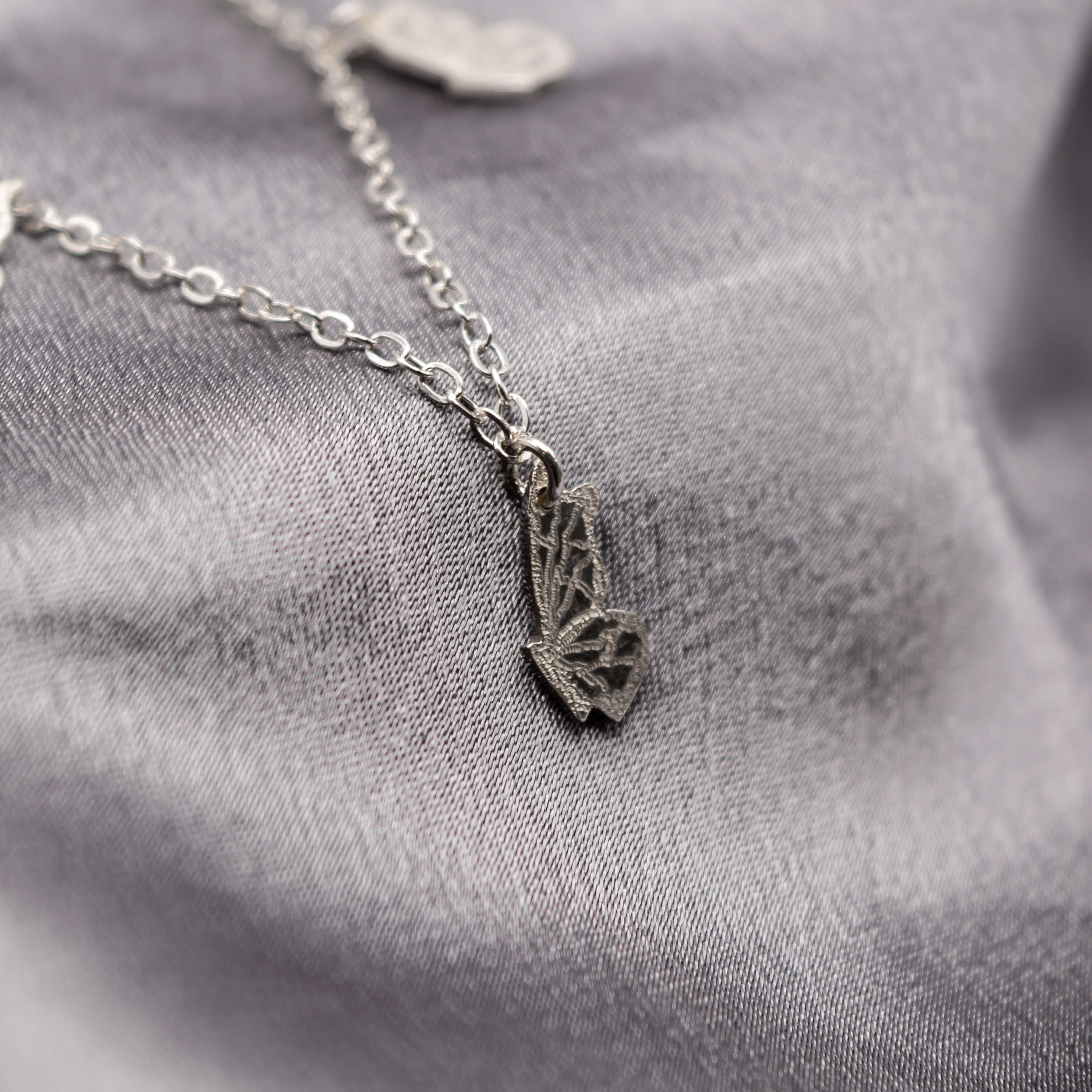 Layering  butterfly pendant in sterling silver