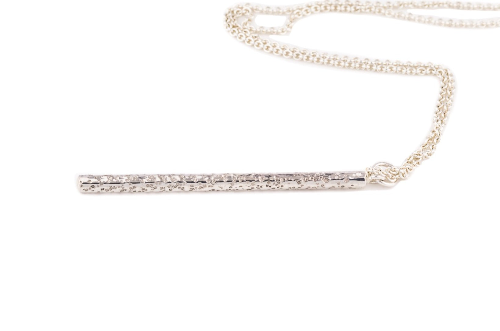 sterling silver bar pendant necklace