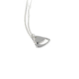 Two hearts pendant necklace sterling silver