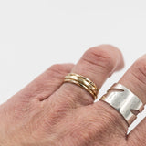 set of three 14k solid gold rings