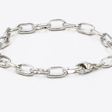 sterling silver paperclip chain link bracelet